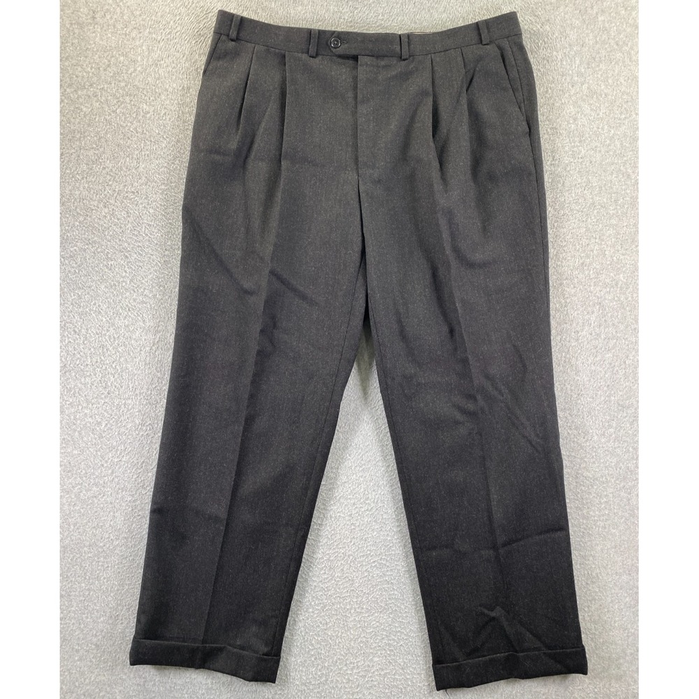 Vintage Polo University By Ralph Lauren Men's 40x30 Pleated Wool Dress Pants